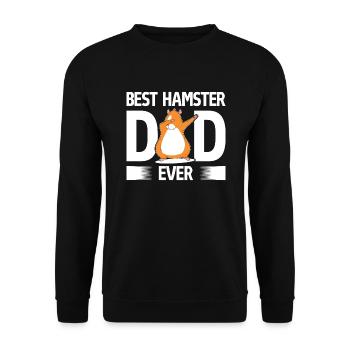 Best Hamster Dad Ever Dabbing Golden Hamster - Unisex Sweatshirt - black - Front - Alina (178cm) & Michal (187cm)