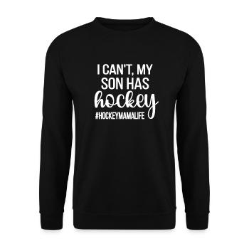 Stolze Eishockey Mama Von Eishockeyspieler Mutter - Unisex Pullover - Schwarz - Vorne - Alina (178cm) & Michal (187cm)