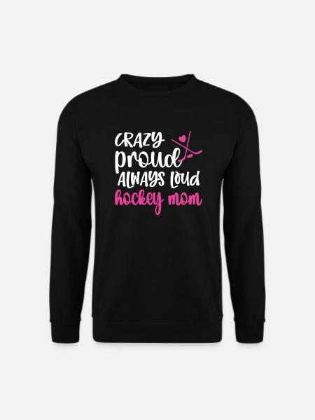 Stolze Eishockey Mama Von Eishockeyspieler Mutter - Unisex Pullover - Schwarz