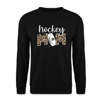 Stolze Eishockey Mama Von Eishockeyspieler Mutter - Unisex Pullover - Schwarz - Vorne - Alina (178cm) & Michal (187cm)