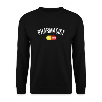 Pharmacist 2022 Pharmacist Degree Pharm - Unisex Sweatshirt - black - Front - Alina (178cm) & Michal (187cm)