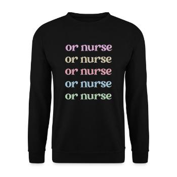 Surgical Nurse Surgical Nurse Nurse - Unisex Sweatshirt - black - Front - Alina (178cm) & Michal (187cm)
