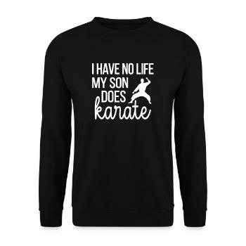 Meilleur cadeau de maman de karaté Fière maman de karaté - Sweat-shirt Unisexe - noir - Devant - Alina (178cm) & Michal (187cm)