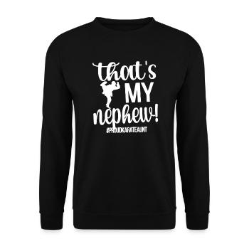 Meilleur cadeau de tante de karaté Tante fière de karaté - Sweat-shirt Unisexe - noir - Devant - Alina (178cm) & Michal (187cm)