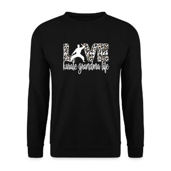 Fière Karaté Grand-mère Meilleur Karaté Grand-mère Cadeau - Sweat-shirt Unisexe - noir - Devant - Alina (178cm) & Michal (187cm)