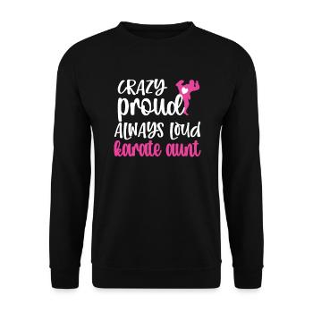 Meilleur cadeau de tante de karaté Tante fière de karaté - Sweat-shirt Unisexe - noir - Devant - Alina (178cm) & Michal (187cm)