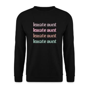 Meilleur cadeau de tante de karaté Tante fière de karaté - Sweat-shirt Unisexe - noir - Devant - Alina (178cm) & Michal (187cm)