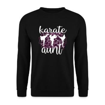 Meilleur cadeau de tante de karaté fière de tante de karaté - Sweat-shirt Unisexe - noir - Devant - Alina (178cm) & Michal (187cm)