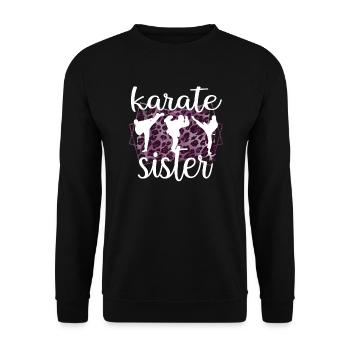 Cadeau de soeur de karaté fier de soeur de karaté - Sweat-shirt Unisexe - noir - Devant - Alina (178cm) & Michal (187cm)