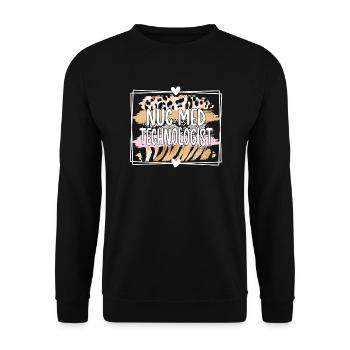 Medical Radiology Technologist Nuclear Medicine - Unisex Sweatshirt - black - Front - Alina (178cm) & Michal (187cm)