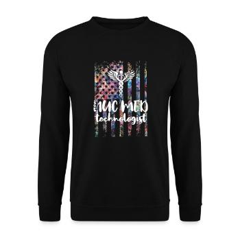 Medical Radiology Technologist Nuclear Medicine - Unisex Sweatshirt - black - Front - Alina (178cm) & Michal (187cm)