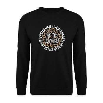 Medical Radiology Technologist Nuclear Medicine - Unisex Sweatshirt - black - Front - Alina (178cm) & Michal (187cm)