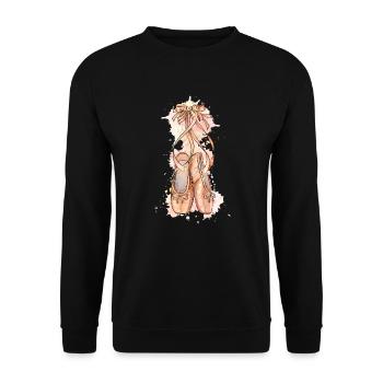 Ballet Dancer Gift Ballerina Ballet Dancer - Unisex Sweatshirt - black - Front - Alina (178cm) & Michal (187cm)
