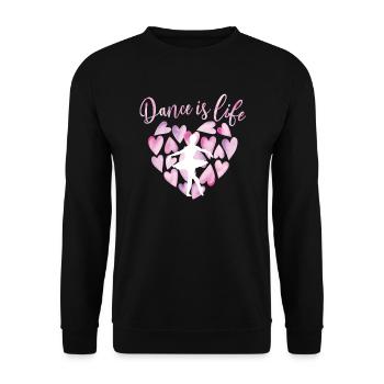Cadeau de danseuse de ballet ballerine danseuse de ballet - Sweat-shirt Unisexe - noir - Devant - Alina (178cm) & Michal (187cm)