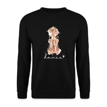 Ballet Dancer Gift Ballerina Ballet Dancer - Unisex Sweatshirt - black - Front - Alina (178cm) & Michal (187cm)