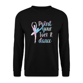 Balletttänzerin Ballerina Balletttanz Ballerina - Unisex Pullover - Schwarz - Vorne - Alina (178cm) & Michal (187cm)