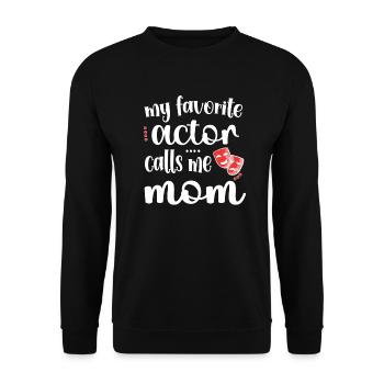 Théâtre Maman d’une Mère Actrice de Théâtre - Sweat-shirt Unisexe - noir - Devant - Alina (178cm) & Michal (187cm)