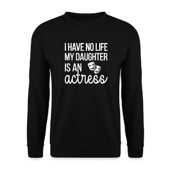 Théâtre Maman d’une Mère Actrice de Théâtre - Sweat-shirt Unisexe - noir - Devant - Alina (178cm) & Michal (187cm)