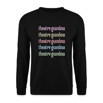 Fière Théâtre Grand-mère Théâtre Acteur Grand-mère - Sweat-shirt Unisexe - noir - Devant - Alina (178cm) & Michal (187cm)
