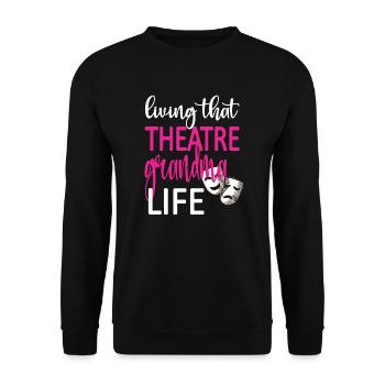 Fière Théâtre Grand-mère Théâtre Acteur Grand-mère - Sweat-shirt Unisexe - noir - Devant - Alina (178cm) & Michal (187cm)