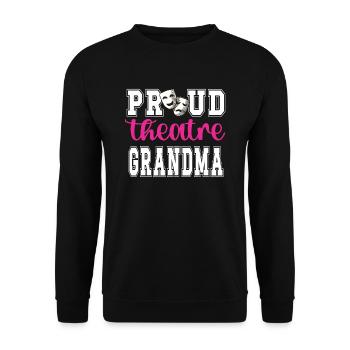 Théâtre Grand-mère Fière Théâtre Acteurs Grand-mère - Sweat-shirt Unisexe - noir - Devant - Alina (178cm) & Michal (187cm)