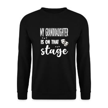 Meilleure grand-mère de théâtre Actrice de théâtre Grand-mère - Sweat-shirt Unisexe - noir - Devant - Alina (178cm) & Michal (187cm)