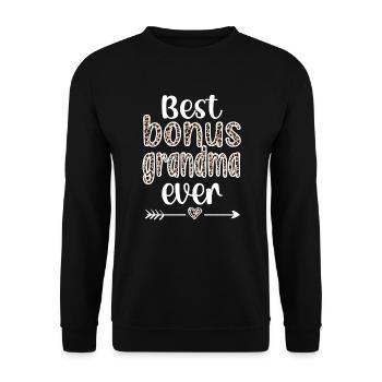 Meilleur bonus Grand-mère fière beau-mère cadeau - Sweat-shirt Unisexe - noir - Devant - Alina (178cm) & Michal (187cm)