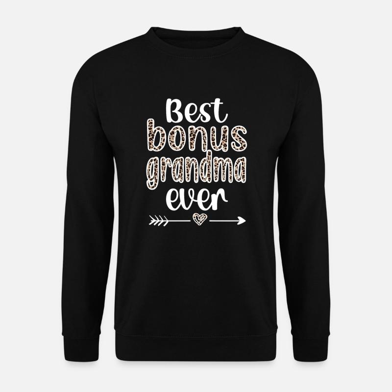 Beste Bonus-Oma Stolze Stiefgroßmutter Geschenk - Unisex Pullover - Schwarz