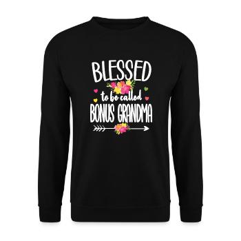 Meilleur bonus Grand-mère fière beau-mère cadeau - Sweat-shirt Unisexe - noir - Devant - Alina (178cm) & Michal (187cm)
