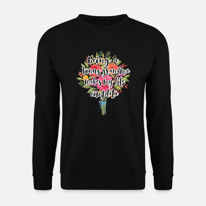 Stolze Bonus-Oma Beste Stiefgroßmutter Geschenk - Unisex Pullover - Schwarz