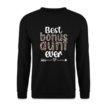 Meilleur bonus Tante Fière Belle-tante Cadeau - Sweat-shirt Unisexe - noir - Devant - Alina (178cm) & Michal (187cm)