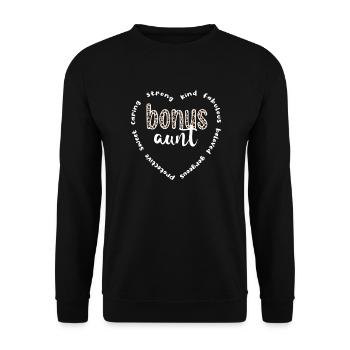 Meilleur bonus Tante Fière Belle-tante Cadeau - Sweat-shirt Unisexe - noir - Devant - Alina (178cm) & Michal (187cm)