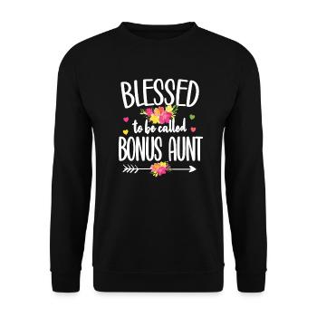 Meilleur bonus Tante Fière Belle-tante Cadeau - Sweat-shirt Unisexe - noir - Devant - Alina (178cm) & Michal (187cm)