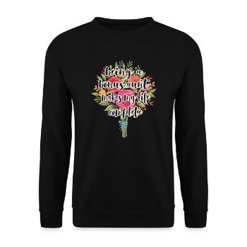 Fier Bonus Tante Meilleur Cadeau Belle-Tante - Sweat-shirt Unisexe - noir - Devant - Alina (178cm) & Michal (187cm)
