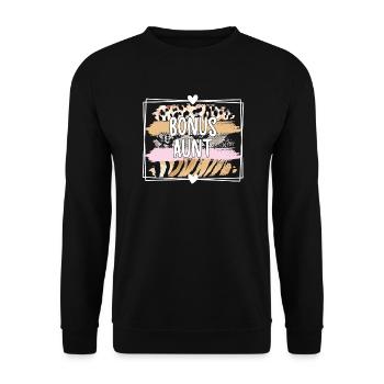 Fier Bonus Tante Meilleur Cadeau Belle-Tante - Sweat-shirt Unisexe - noir - Devant - Alina (178cm) & Michal (187cm)