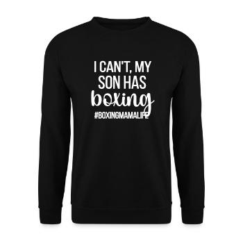 Cadeau de maman de boxe fière Maman de boxe de Boxer Mama - Sweat-shirt Unisexe - noir - Devant - Alina (178cm) & Michal (187cm)