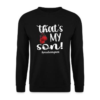 Proud Boxmama Gift Box Mother By Boxer Mama - Unisex Sweatshirt - black - Front - Alina (178cm) & Michal (187cm)