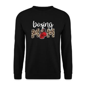 Cadeau de maman de boxe fière Maman de boxe de Boxer Mama - Sweat-shirt Unisexe - noir - Devant - Alina (178cm) & Michal (187cm)