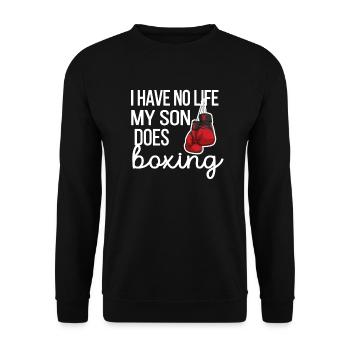 Cadeau de maman de boxe Maman de boxe fière de Boxer Mama - Sweat-shirt Unisexe - noir - Devant - Alina (178cm) & Michal (187cm)