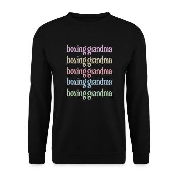 Boxoma fier boxe grand-mère boxeur grand-mère cadeau - Sweat-shirt Unisexe - noir - Devant - Alina (178cm) & Michal (187cm)