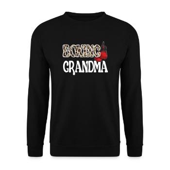Boxoma Coffret Cadeau Grand-mère Fière Boxer Grand-mère - Sweat-shirt Unisexe - noir - Devant - Alina (178cm) & Michal (187cm)