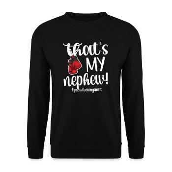 Boxing Aunt Gift Box Aunt By Boxer Proud Aunt - Unisex Sweatshirt - black - Front - Alina (178cm) & Michal (187cm)