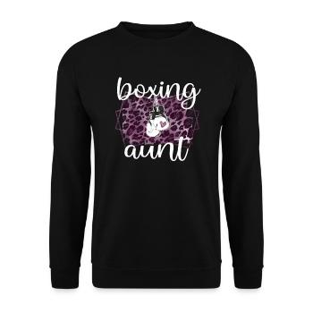 Boxe Tante Fière Boxe Tante Par Boxer Tante Cadeau - Sweat-shirt Unisexe - noir - Devant - Alina (178cm) & Michal (187cm)