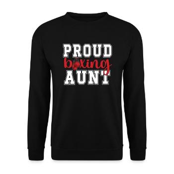Boxe Tante Fière Boxe Tante Par Boxer Tante Cadeau - Sweat-shirt Unisexe - noir - Devant - Alina (178cm) & Michal (187cm)