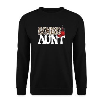 Boxe Tante Fière Boxe Tante Par Boxer Tante Cadeau - Sweat-shirt Unisexe - noir - Devant - Alina (178cm) & Michal (187cm)