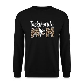 Taekwondo Mom Taekwondo Mother Taekwondo Fighter - Unisex Sweatshirt - black - Front - Alina (178cm) & Michal (187cm)