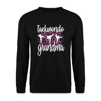 Taekwondo Grand-mère Fière Taekwondo Grand-mère Cadeau - Sweat-shirt Unisexe - noir - Devant - Alina (178cm) & Michal (187cm)