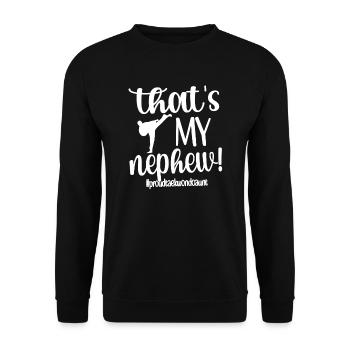 Taekwondo Aunt Proud Taekwondo Aunt Gift - Unisex Sweatshirt - black - Front - Alina (178cm) & Michal (187cm)