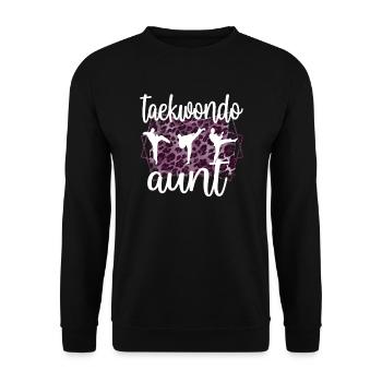 Proud Taekwondo Aunt Taekwondo Aunt Gift - Unisex Sweatshirt - black - Front - Alina (178cm) & Michal (187cm)