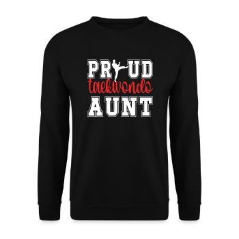 Proud Taekwondo Aunt Taekwondo Aunt Gift - Unisex Sweatshirt - black - Front - Alina (178cm) & Michal (187cm)
